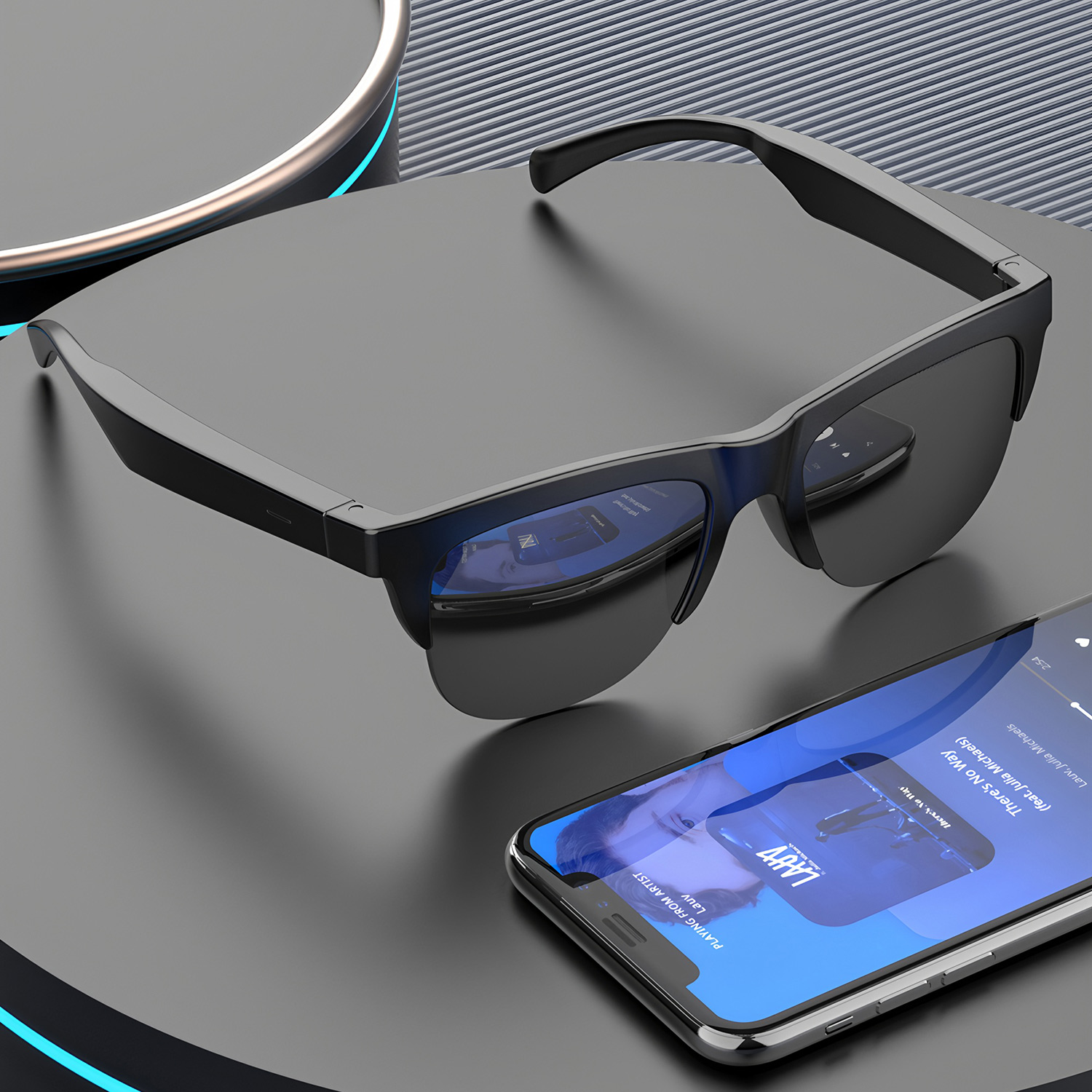 Bluetooth Headset On Ear - Smart Audio Sunglasses Bluetooth V5.4 Wireless