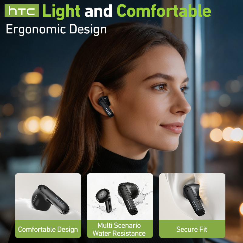 HTC NE94 Gaming TWS Earphones  - Wireless Earbuds Tws ulasan dan harga