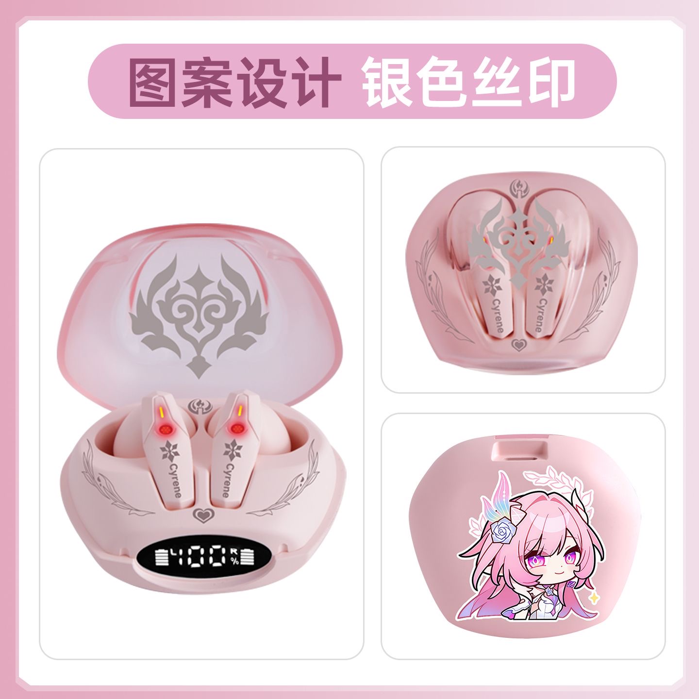 Cyrene Honkai：Star Rail Game B - Bluetooth Headset On Ear ulasan dan harga