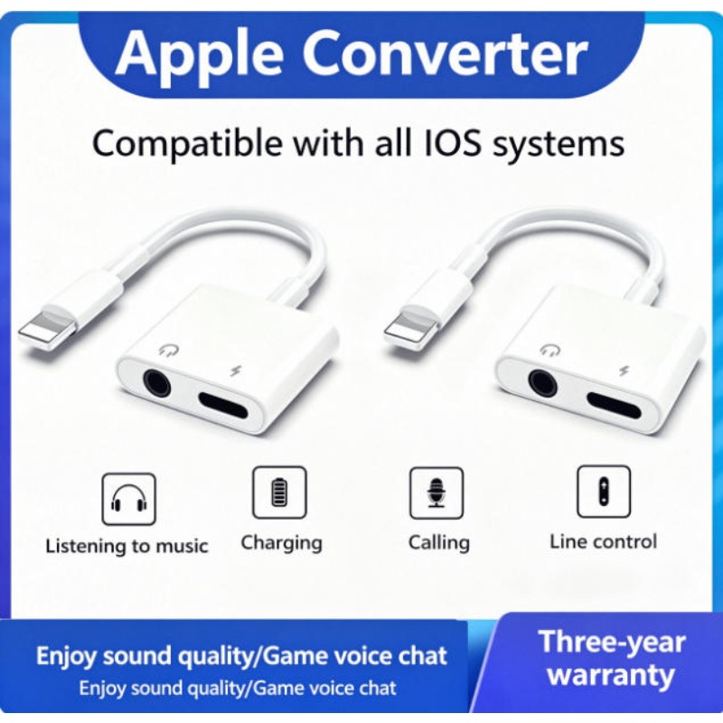 Audio Adapter For iPhone 14 13 - Earphone Splitter Jack ulasan dan harga